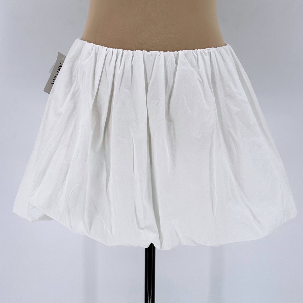 Sunday Best Aritzia White Bubbly Mini Skirt Cotton Bubble Hem 118379 Small NWT
